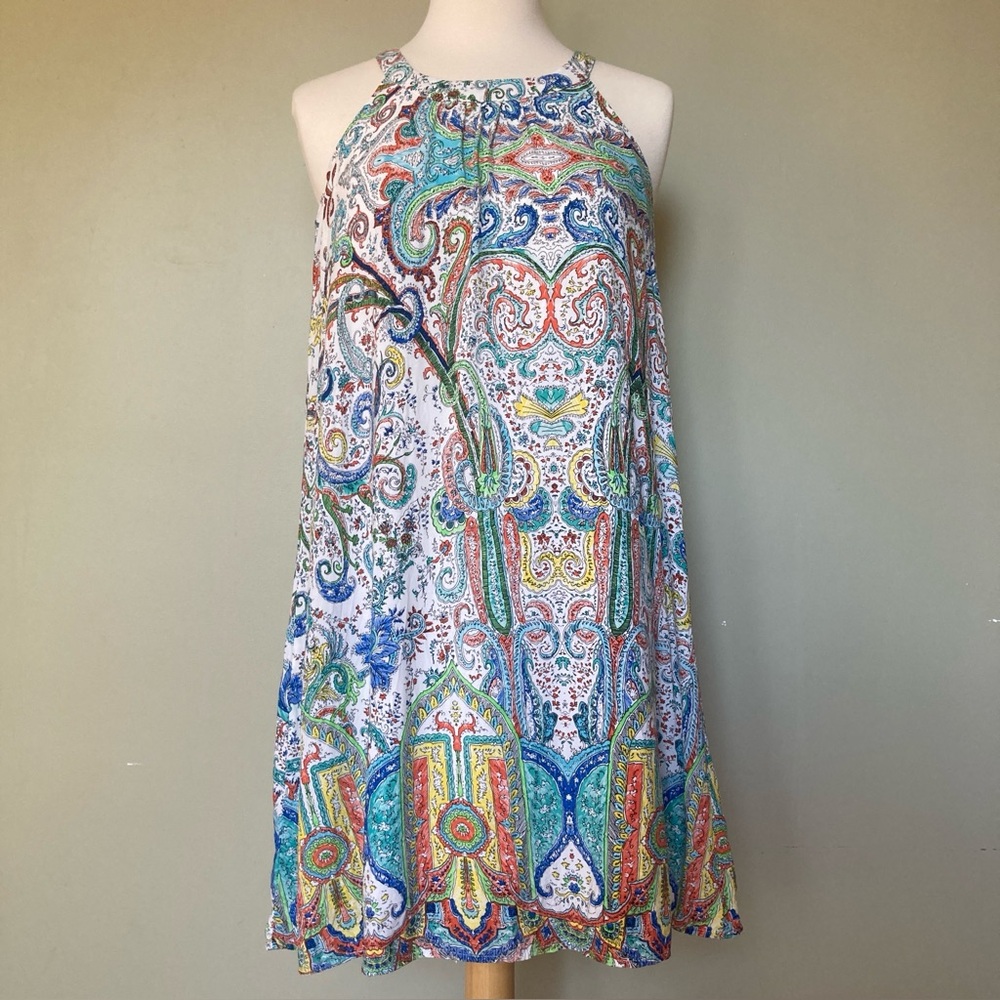 ECLIPSE Halter Neck Paisley Dress
